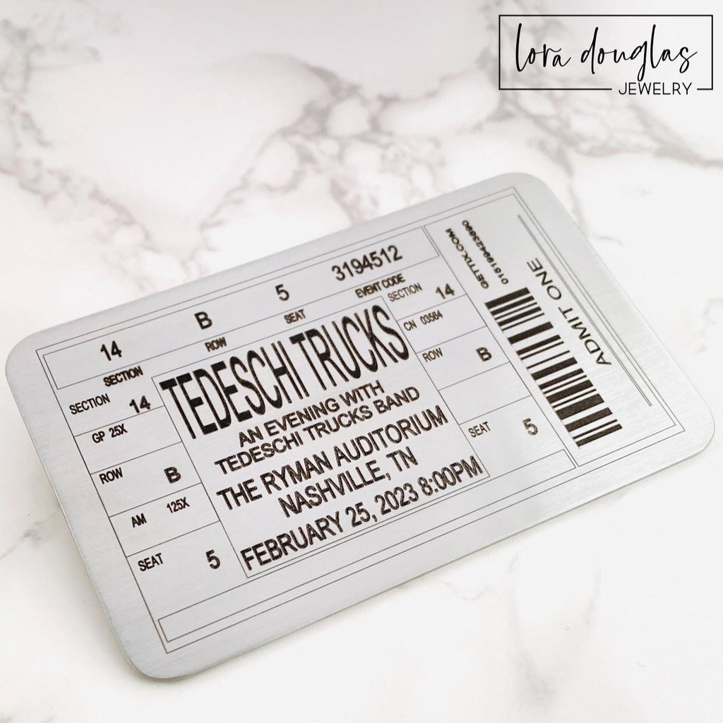 Concert Wallets Metal Concert Tickets | Create a wallet card or shadowbox insert with ...
