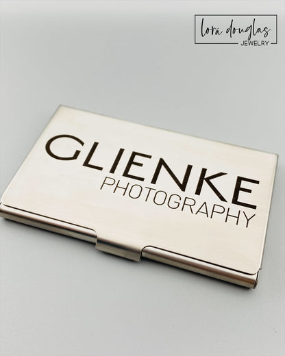 Engraved Business Card Holder