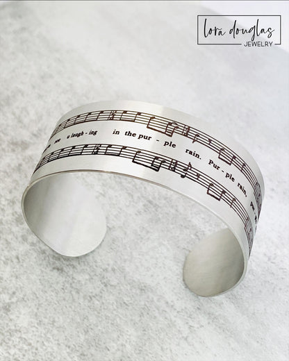 Purple Rain Sheet Music Bracelet
