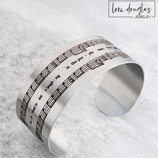 Purple Rain Sheet Music Bracelet