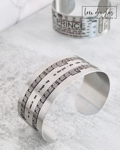Purple Rain Sheet Music Bracelet