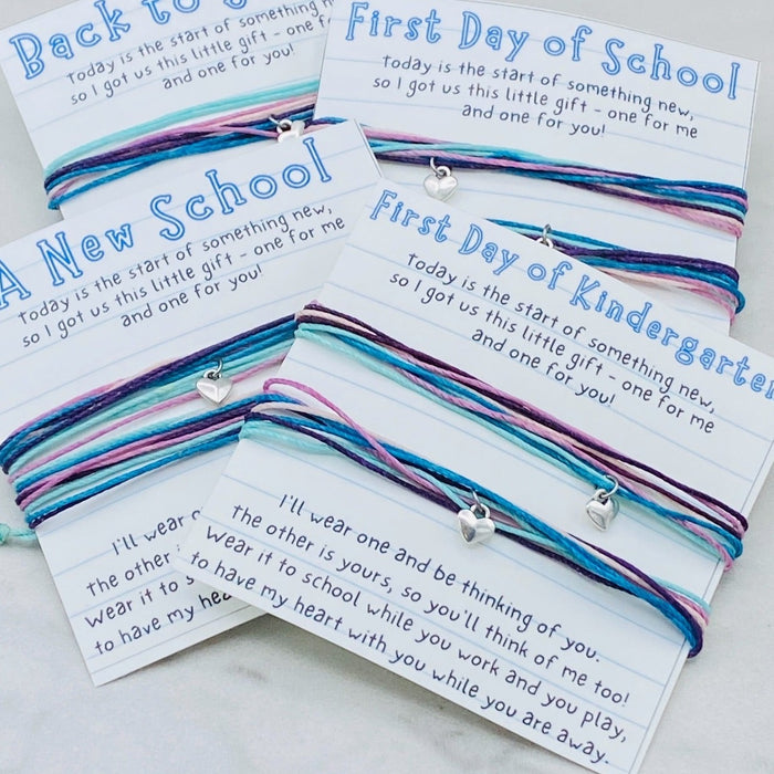 Back to School Bracelet Set for Parent and Child - First Day of School Bracelet Set (SKU-01)