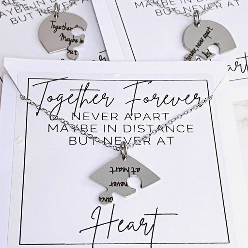 Together Forever, Never Apart, Maybe In Distance, But Never At Heart, 4 Piece Necklace Set