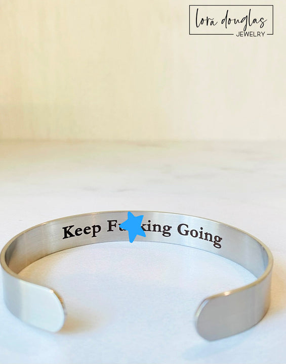 Keep F**king Going Secret Message Bracelet