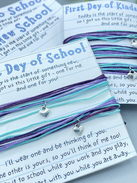 Back to School Bracelet Set for Parent and Child - First Day of School Bracelet Set (SKU-06)