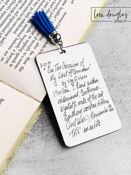 Custom Bookmark, Engrave Your Handwriting or Drawing