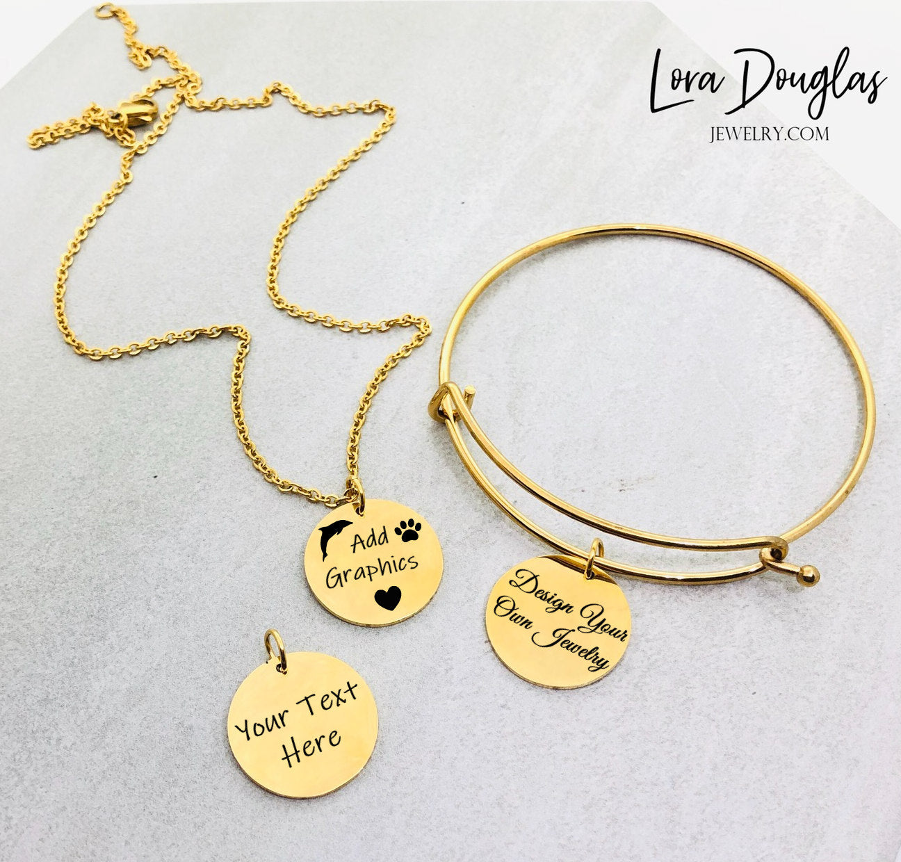 Design Your Own Engraved Charm, Necklace, or Bracelet