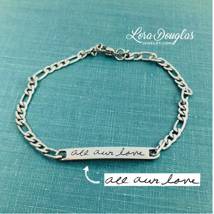 Handwriting Bracelet, Engrave Your Handwriting - Lora Douglas Jewelry