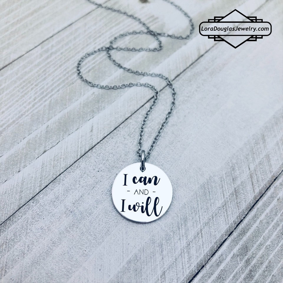 I can and I will. Laser engraved pendant, necklace, bracelet
