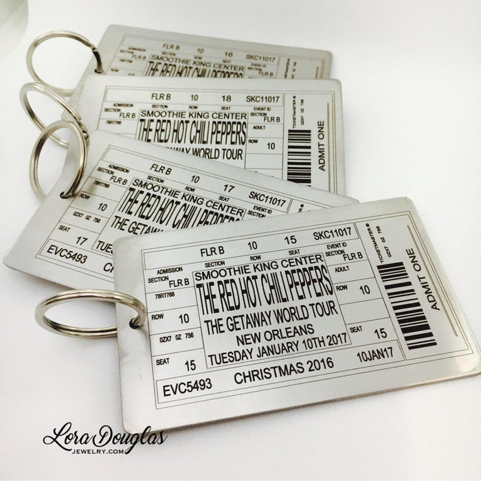 Personalized Ticket Bookmark for any Band, Concert, or Event