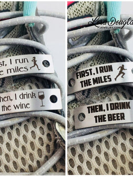 First I Run the Miles Shoe Tags, Shoe Jewelry