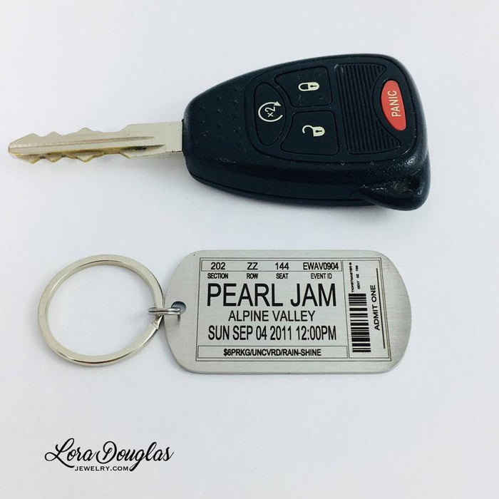 Movie Ticket Key Chain, Personalized for any Movie or Event