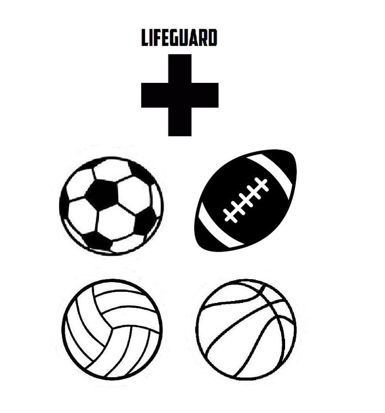 personalized stainless steel whistles with engraved text, one with 'COACH CARLOS' and sports icons, the other with 'FOOTBALL BASKETBALL SOCCER LIFEGUARD AND MORE'. Both whistles have a lanyard 