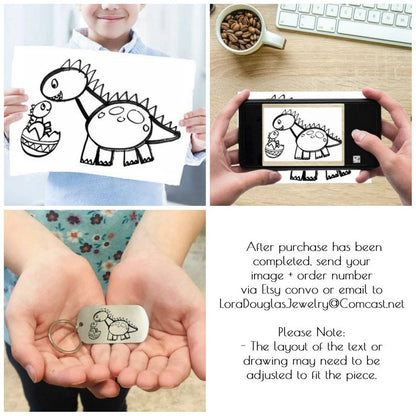 Handwriting Jewelry, Engrave Your Child's Handwriting