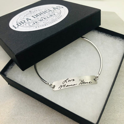 Handwriting Bracelet, Engrave Your Handwriting