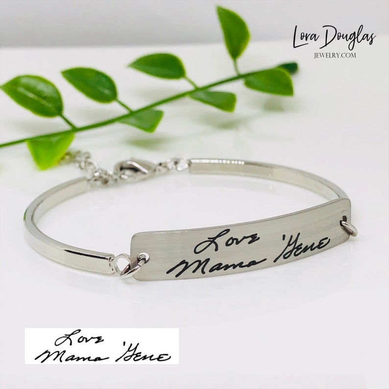 Handwriting Bracelet, Engrave Your Handwriting