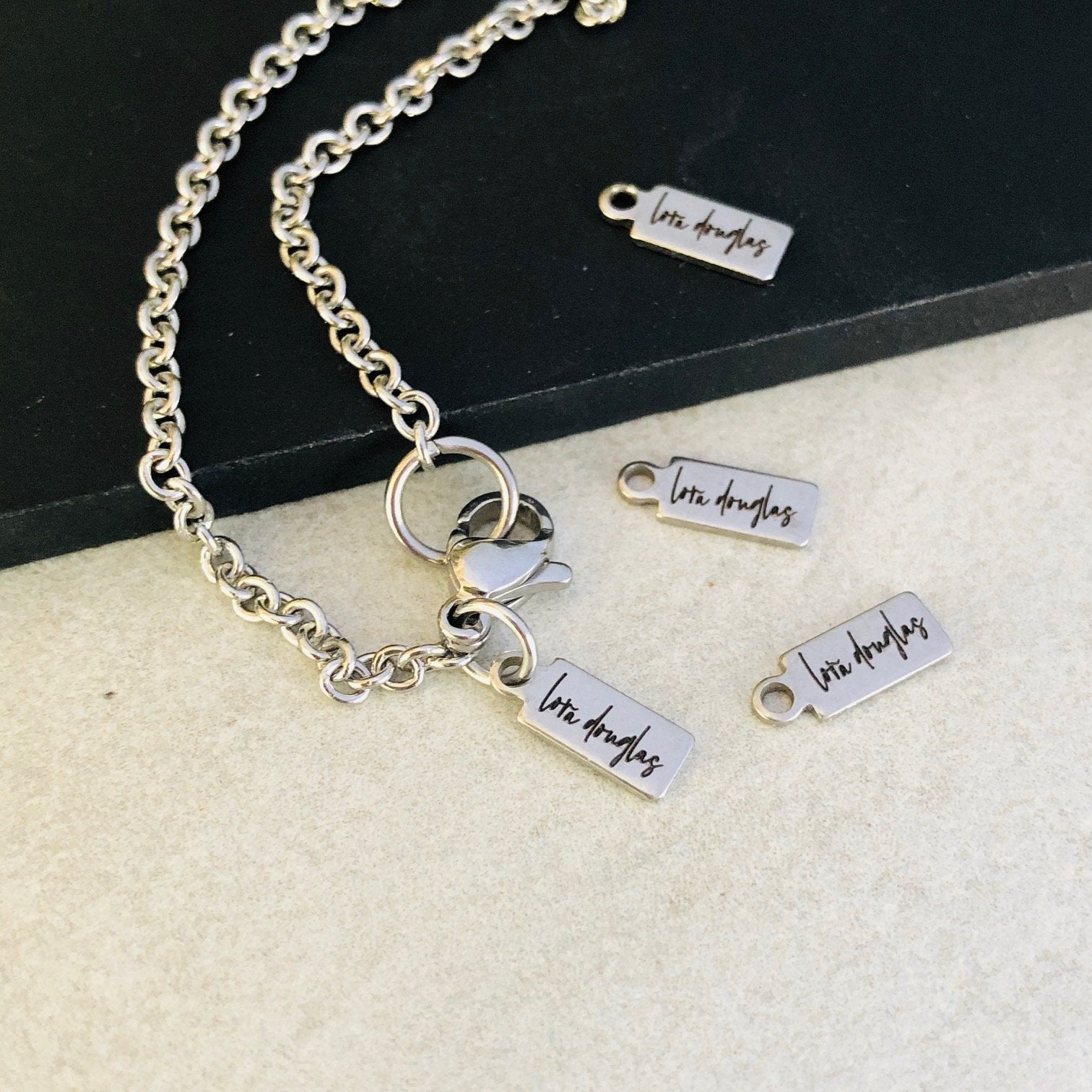 laser engraved jewelry tags