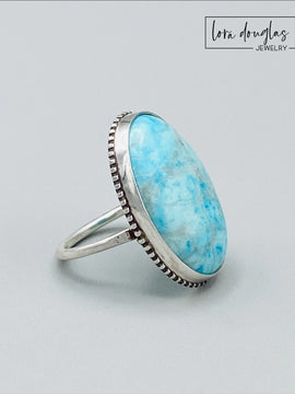 Turquoise Sterling Silver Ring, Size 7