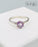 Pink Amethyst Solitaire Sterling Silver Ring, Size 6.5