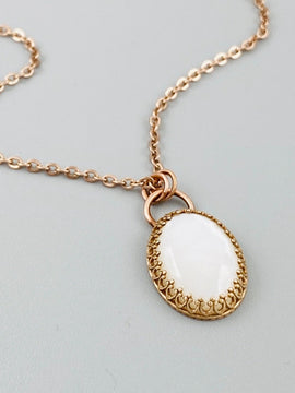 Moonstone and Bronze Necklace