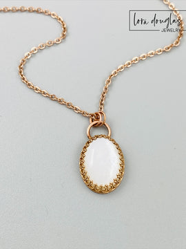 Moonstone and Bronze Necklace