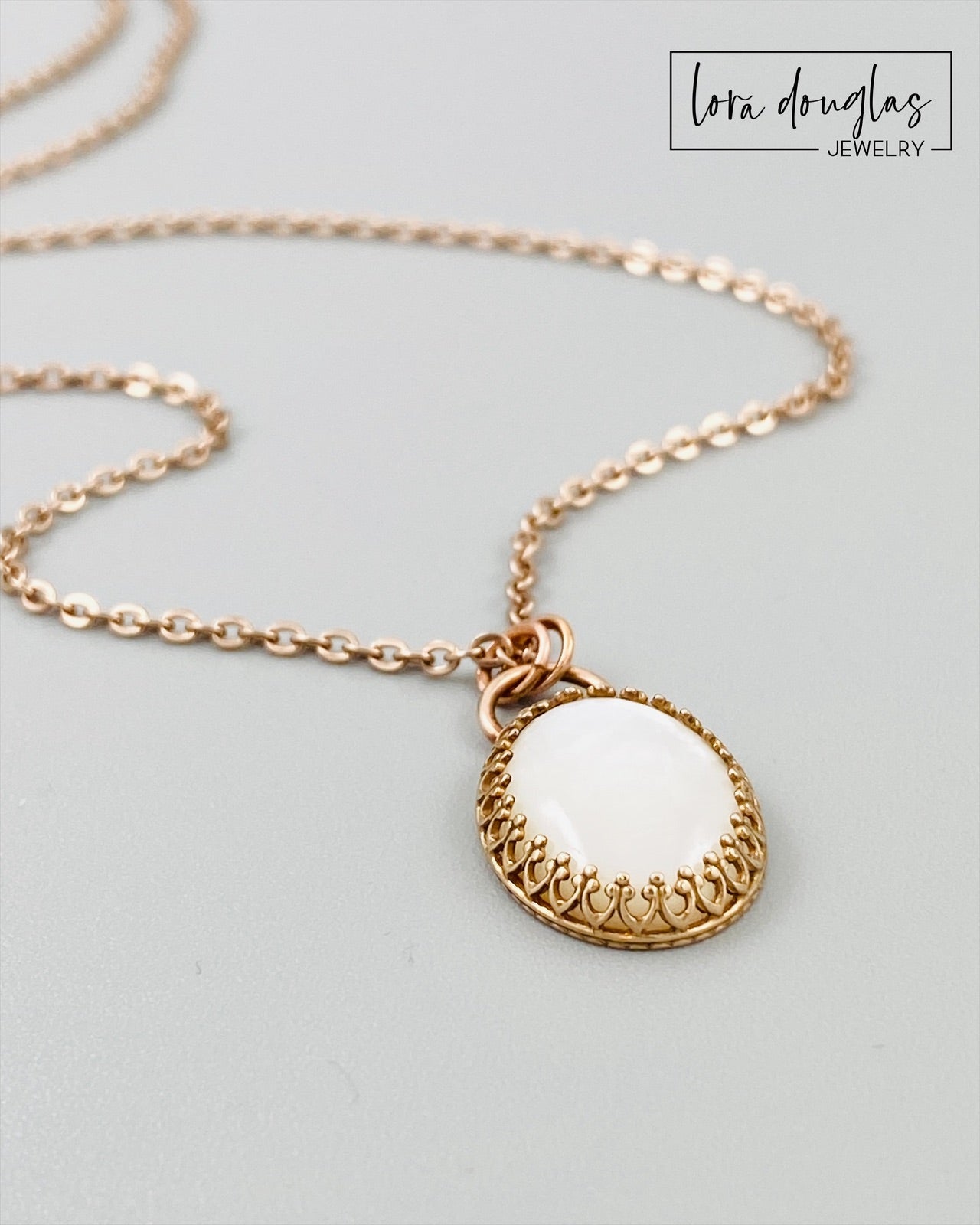 Moonstone and Bronze Necklace