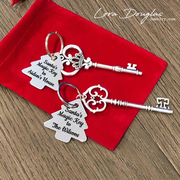 Personalized Santa Key, Magic Santa Key, Christmas Key - Lora Douglas Jewelry