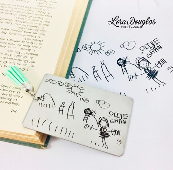 Custom Bookmark, Engrave Your Drawing or Handwriting