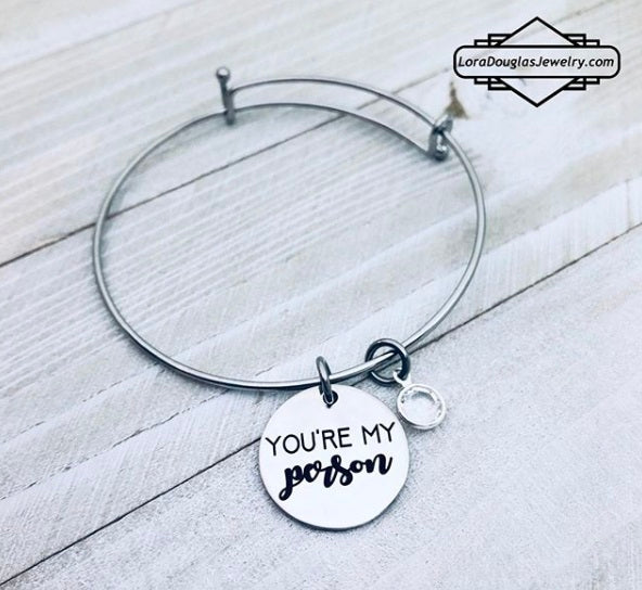 You're My Person Jewelry, Necklace, Bracelet, Charm